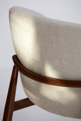 Eetkamerstoel Aluko Crème-Bruin Light & Living