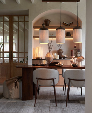 Eetkamerstoel Aluko Crème-Bruin Light & Living