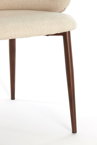Eetkamerstoel Aluko Crème-Bruin Light & Living