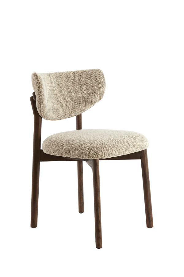 Eetkamerstoel Trosa Crème-Bruin Light & Living - Set van 2