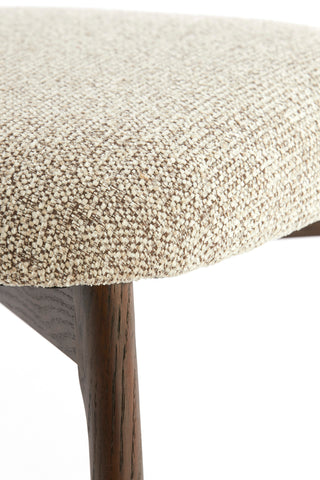 Eetkamerstoel Trosa Crème-Bruin Light & Living - Set van 2