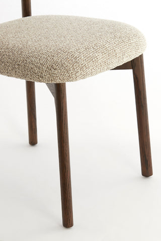 Eetkamerstoel Trosa Crème-Bruin Light & Living - Set van 2