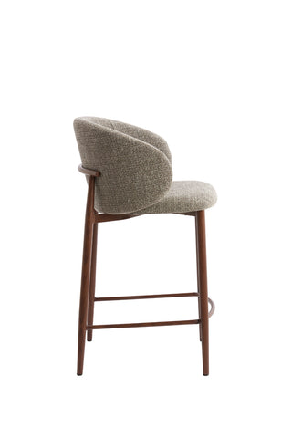 Barkruk Aluko Zwart-Lichtbruin Set van 2 Light & Living