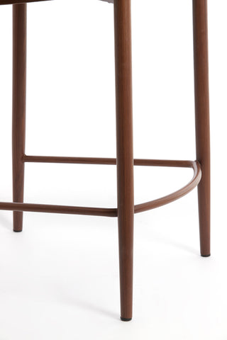 Barkruk Aluko Zwart-Lichtbruin Set van 2 Light & Living