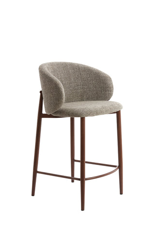 Barkruk Aluko Zwart-Lichtbruin Set van 2 Light & Living