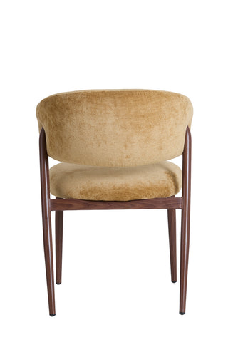 Eetkamerstoel Isandro Okergeel Bruin Light & Living