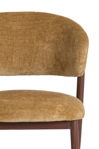 Eetkamerstoel Isandro Okergeel Bruin Light & Living