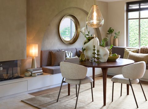 Eetkamerstoel Tibalt Beige Antique Bronze Light & Living