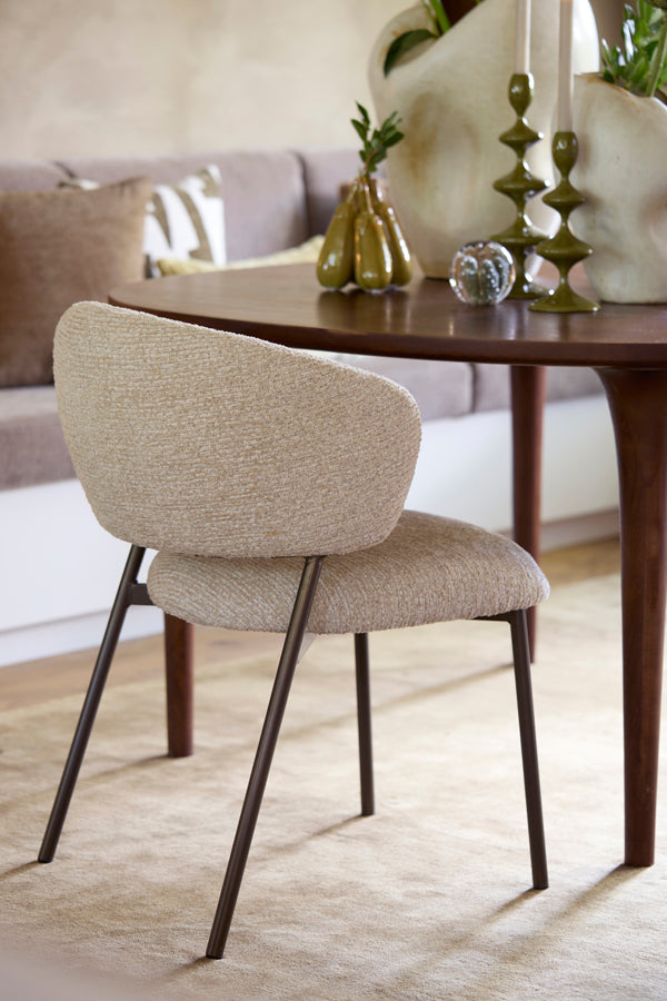 Eetkamerstoel Tibalt Beige Antique Bronze Light & Living