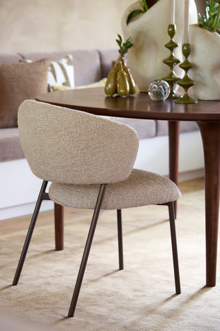 Eetkamerstoel Tibalt Beige Antique Bronze Light & Living