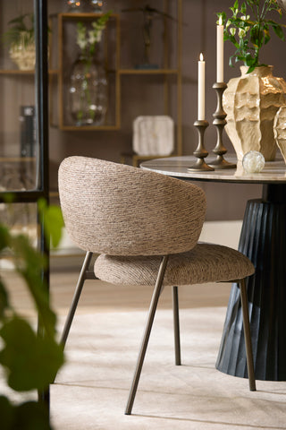 Eetkamerstoel Tibalt Bruin Antique Bronze Light & Living