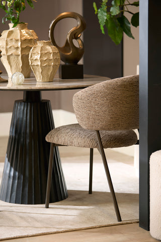 Eetkamerstoel Tibalt Bruin Antique Bronze Light & Living