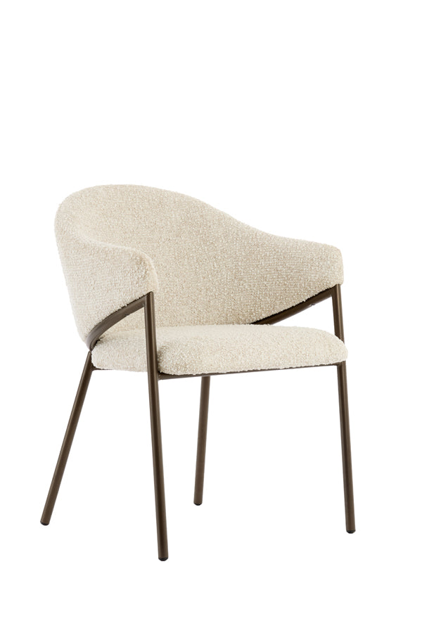 Eetkamerstoel Nyro Crème-Bruin Antique Bronze Light & Living