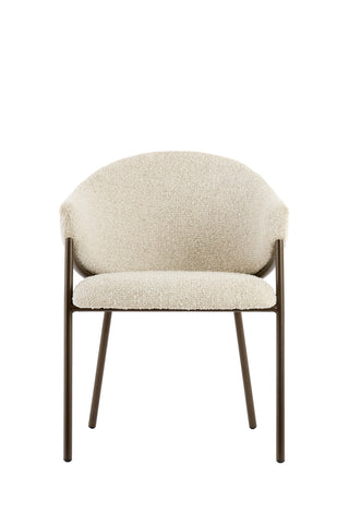 Eetkamerstoel Nyro Crème-Bruin Antique Bronze Light & Living