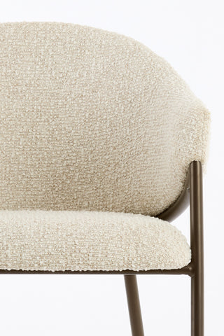 Eetkamerstoel Nyro Crème-Bruin Antique Bronze Light & Living