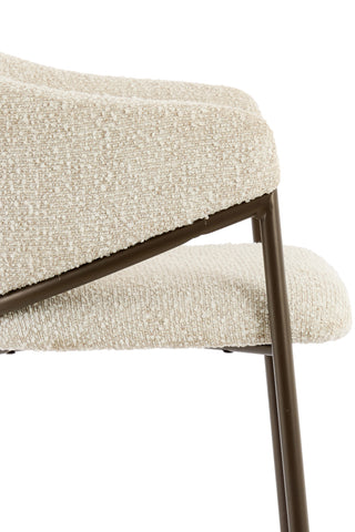 Eetkamerstoel Nyro Crème-Bruin Antique Bronze Light & Living