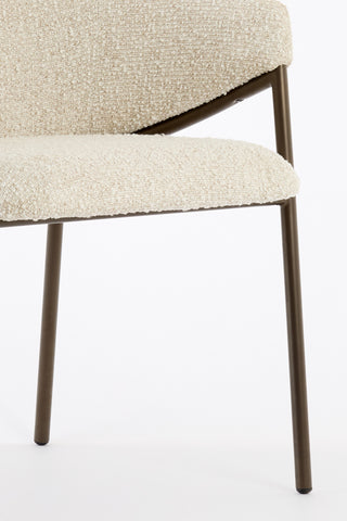 Eetkamerstoel Nyro Crème-Bruin Antique Bronze Light & Living