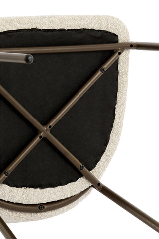 Eetkamerstoel Nyro Crème-Bruin Antique Bronze Light & Living