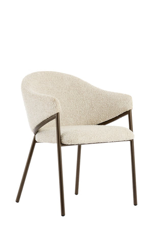 Eetkamerstoel Nyro Crème-Bruin Antique Bronze Light & Living