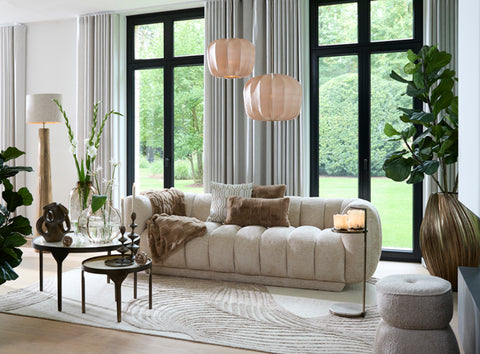 Bank Zento Beige 240 cm Light & Living