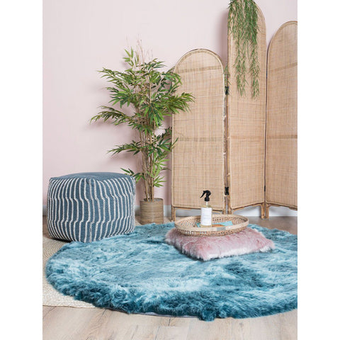 Vloerkleed Donsie Blue Rond ø180 cm