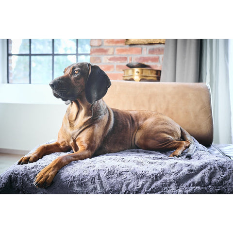 Deken COSY STONE - Elegante deken van imitatiebont