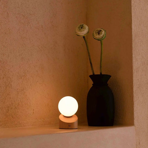 Morris stijlvolle oplaadbare lamp – draadloos, dimbaar, milieuvriendelijk ontwerp
