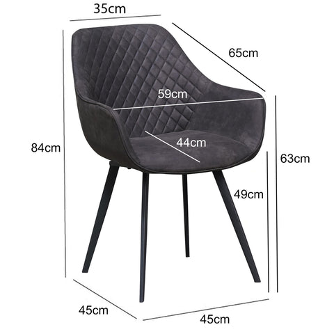 Luca Anthracite (set of 2)