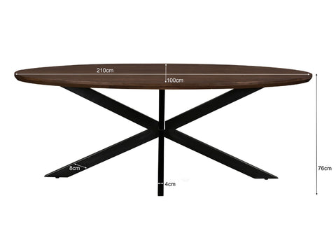 Jesper Oval Brown 210 cm