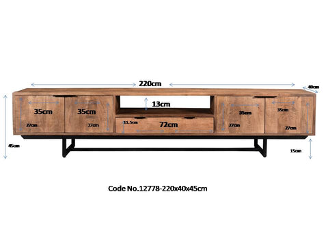 220 cm is equal to 86.61 inches.