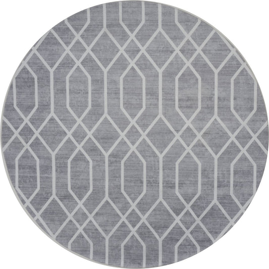 Vloerkleed Pattern Rond Grijs ø120 cm