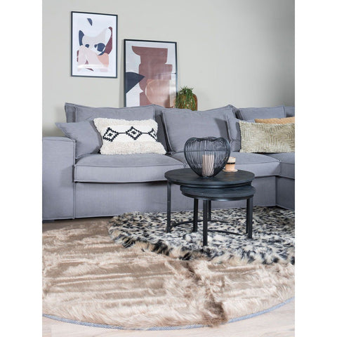 Vloerkleed Donsie Brown Rond ø160 cm