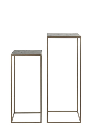 Zuil Chisa - Hout/Antiek Brons - Set