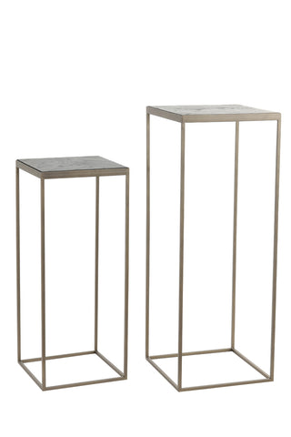Zuil Chisa - Hout/Antiek Brons - Set