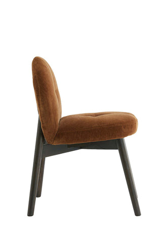 Eetkamerstoel Sinosa Velvet Bruin Light & Living - Set van 2