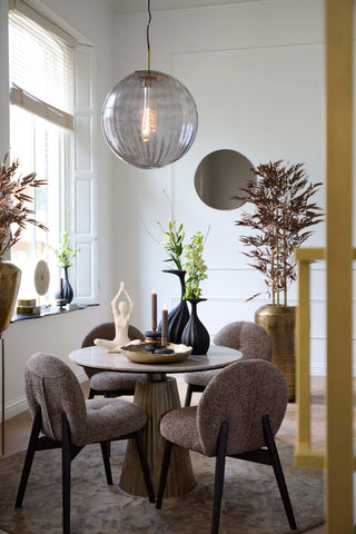 Eetkamerstoel Sinosa Lichtbruin Light & Living - Set van 2