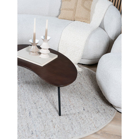 Vloerkleed Scott Donker Beige Rond ø200 cm
