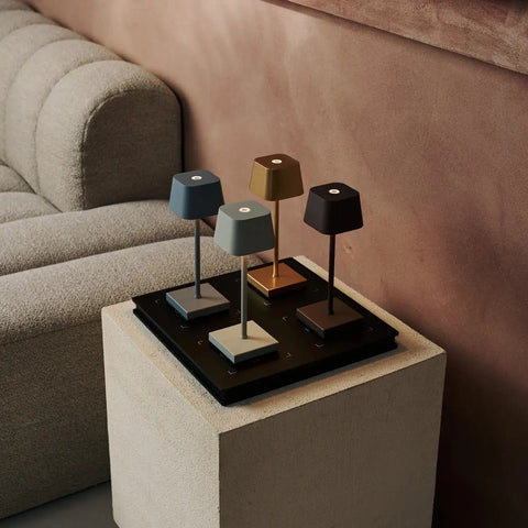 Sarphati Mini Mocha Brown Tafellamp - Draadloos Oplaadbaar & Dimbaar