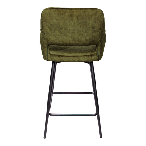 Barstoel (set van 2) Fal Low Velvet Groen PTMD