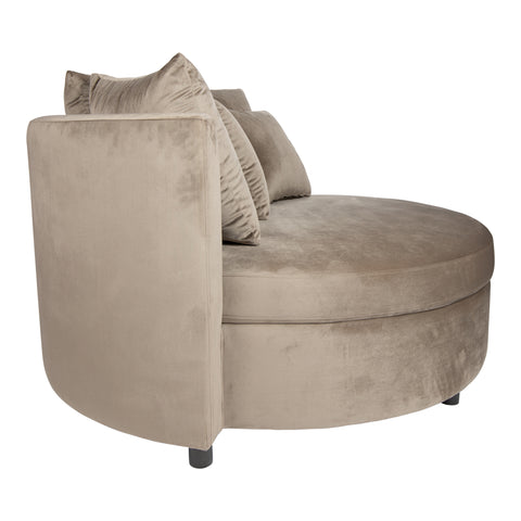Fauteuil Fayen Velvet Zand Rond PTMD