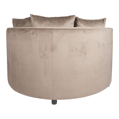 Fauteuil Fayen Velvet Zand Rond PTMD