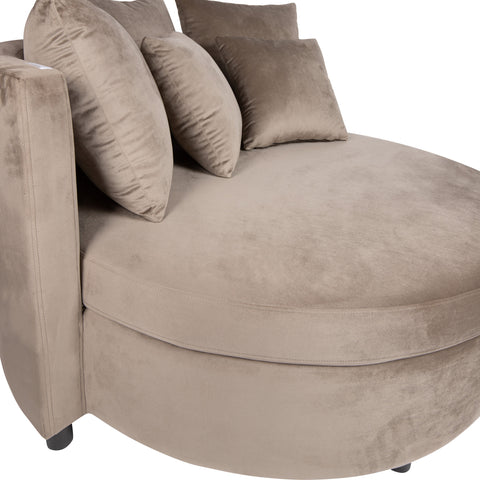 Fauteuil Fayen Velvet Zand Rond PTMD