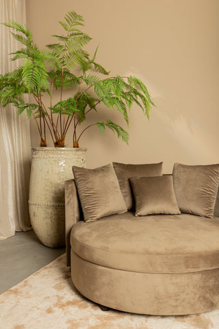 Fauteuil Fayen Velvet Zand Rond PTMD