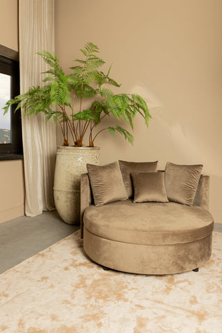Fauteuil Fayen Velvet Zand Rond PTMD