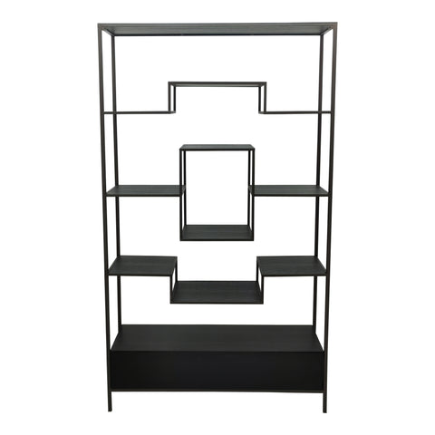 Lixly Zwart Houten IJzeren Frame Open Kast