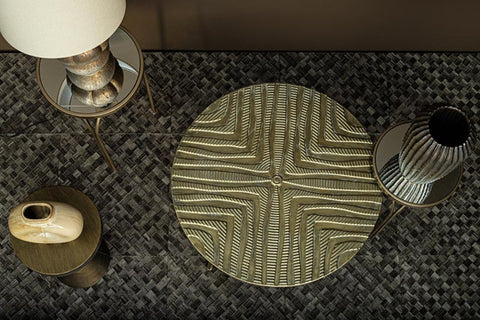 Rikka Gouden IJzeren Feeën Bijzettafel Spiegelblad Rond S