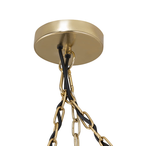 Hanglamp Wilco Messing Gegoten Aluminium Kettingen Breed PTMD