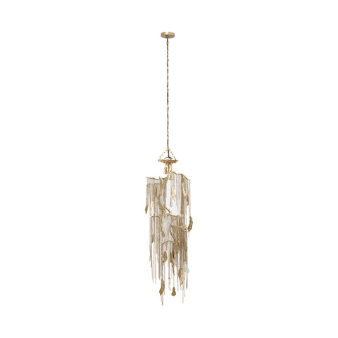 Hanglamp Wilco Messing Gegoten Aluminium Kettingen Klein PTMD
