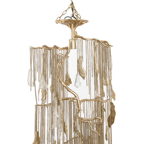 Hanglamp Wilco Messing Gegoten Aluminium Kettingen Klein PTMD