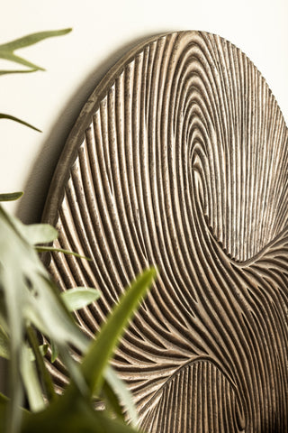 Wandpaneel Wiktor Bruin Swirl Rond 120 cm PTMD